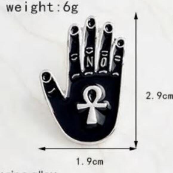 Lot of 3 Ouija Oracle Ankh Pentagram Mystical Witch Pin - Picture 2 of 4